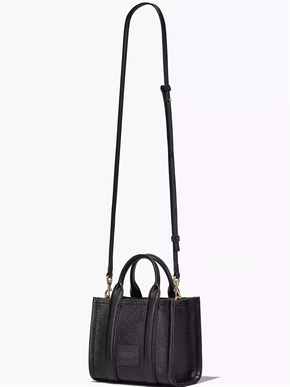 Marc Jacobs The Leather Micro Tote Bag, Sort